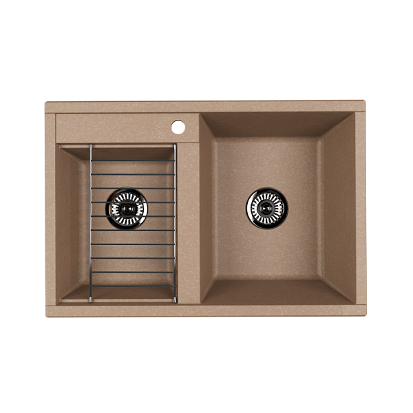 Мойка для кухни Aquaton Делия 78 DBL 2 чаши латте 1A723132DE260