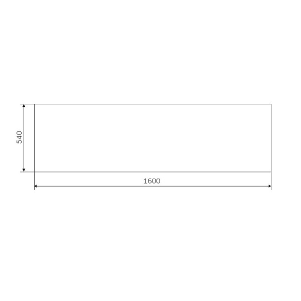 W93A-160-070W-P Gem, панель фронтальная 160x70