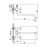 Смеситель для ванны с длинным изливом, Jeals, IDDIS, JE2SBL0i10