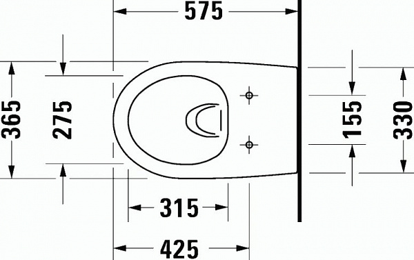 Подвесной унитаз Duravit  Architec 45720900A1 в комплекте с сиденьем Soft Close