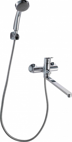 Смеситель для ванны с длинным изливом с аксессуарами Bravat Drop-D F648162C-LB-RUS