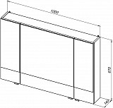 Зеркало-шкаф Aquanet Нота 100 белый 00165372