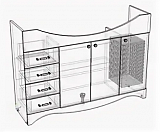Тумба под раковину Corozo Классика 120 с корзиной, белая SD-00000370
