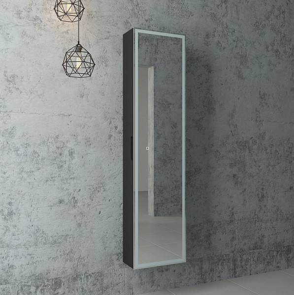 Зеркало-шкаф Континент "Mirror Box black Led" 400х1600