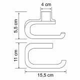 Держатель туалетной бумаги Wasserkraft Kammel K-8396WHITE