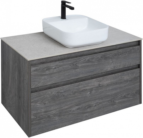 Тумба под раковину Aquanet Nova Lite 100 дуб рошелье (2 ящика) 00242582