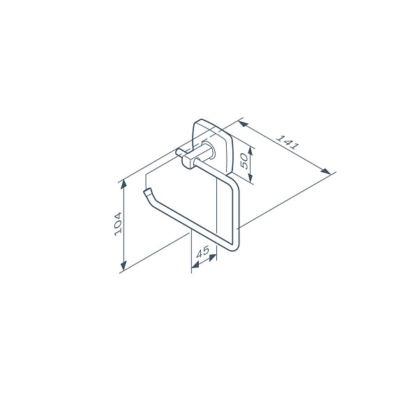 A9034122 Gem, Держатель для туалетной бумаги, черный