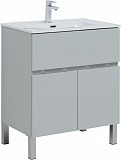 Тумба под раковину Aquanet Алвита New 70 1 ящик, 2 дверцы, серый 00303899