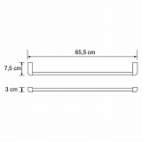 Держатель полотенец одинарный Wasserkraft Kammel K-8330WHITE