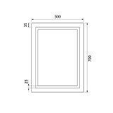 Зеркало с подсветкой, 50 см, Zodiac, IDDIS, ZOD5000i98