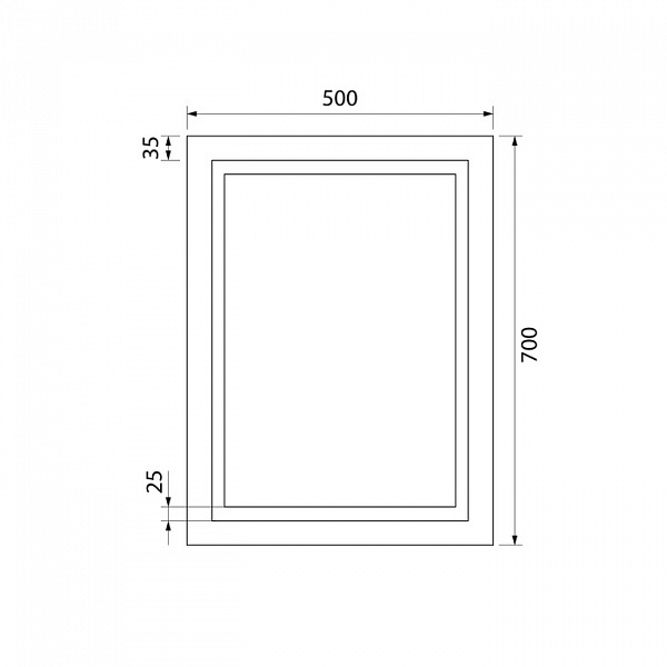 Зеркало с подсветкой, 50 см, Zodiac, IDDIS, ZOD5000i98