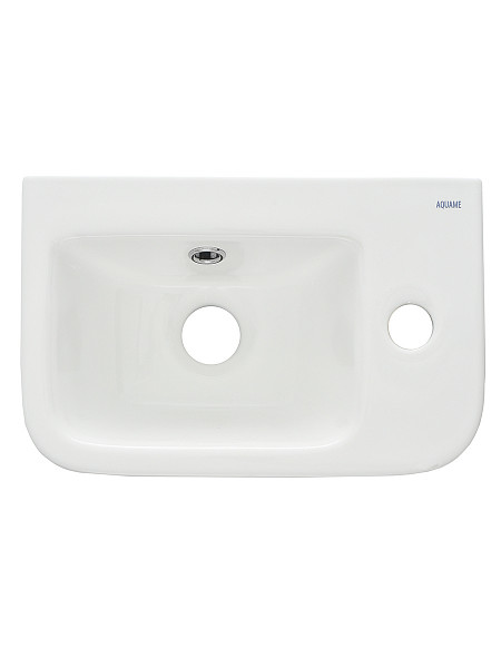 AQM5006R Умывальник AQUAme с отверстием под смеситель. Правый. 375х245х135