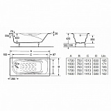 Чугунная ванна Roca Malibu 160x70 233460000