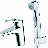 Смеситель для раковины с гигиеническим душем Bravat Drop-D F148162C-1