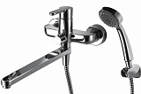 Смеситель для ванны с длинным изливом с аксессуарами Bravat Stream F63783C-LB