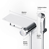 F0H85A800 X-Joy TouchReel, гигиенический набор со смесителем для душа с полкой, держателем туалетной
