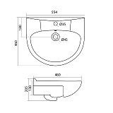 Полукруглая раковина Santek Антик 55 1WH110186