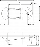 Акриловая ванна Riho Lazy 170х75 B078001005