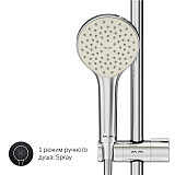 F40890A14 Gem набор 2в1: см-ль д/ванны/душа, верхний душ d 220 мм, ручн.душ 110 мм, 1 ф-ция, душевая