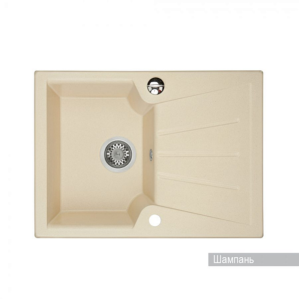 Мойка для кухни Aquaton Монца прямоугольная с крылом шампань 1A716032MC290
