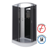 Душ.каб. NG-3512-14LBK (1200х800х2000) низкий поддон(13см) стекло ТОНИРОВАННОЕ 3 места