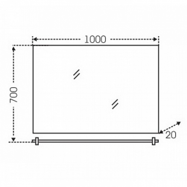 Зеркало Виктория 100 Санта 700013