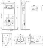 IS70138.741701 Инсталляция с клав ProC L мат черн с подвес унит Sense FlashClean с сид м/лифт