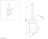 A3033300 Sensation, Стойка с туалетной щеткой, подвесная, хром, шт