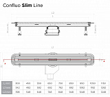 Душевой лоток Pestan Confluo Slim Line 300+