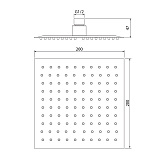 Душевая насадка верхняя квадратная, IDDIS, 00520SSi64