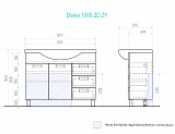 Тумба под раковину VIGO Diana 95 см  tn.DIA.ZEN.100.2D.2Y