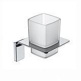 Подстаканник одинарный, матовое стекло, сплав металлов, Slide, хром, IDDIS, SLISCG1i45