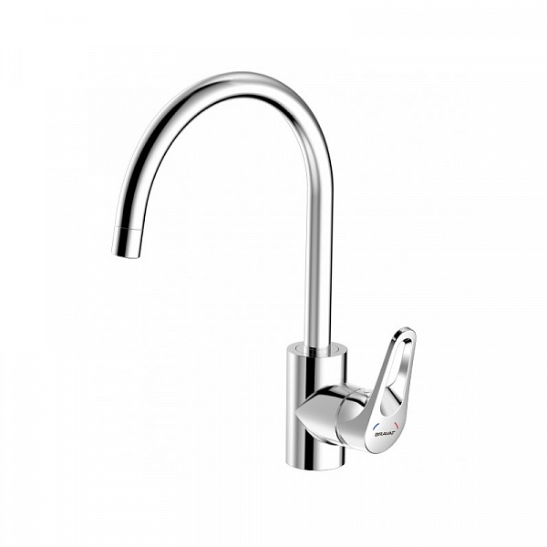 Смеситель для кухни Bravat Drop-D высокий излив F748162C-2