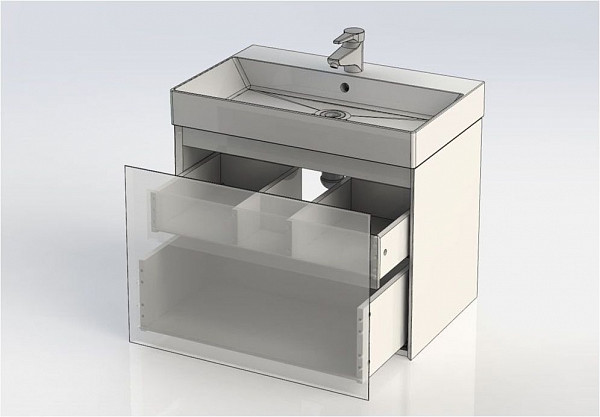 Тумба с раковиной Aquanet Нью-Йорк 70 орех 00213935