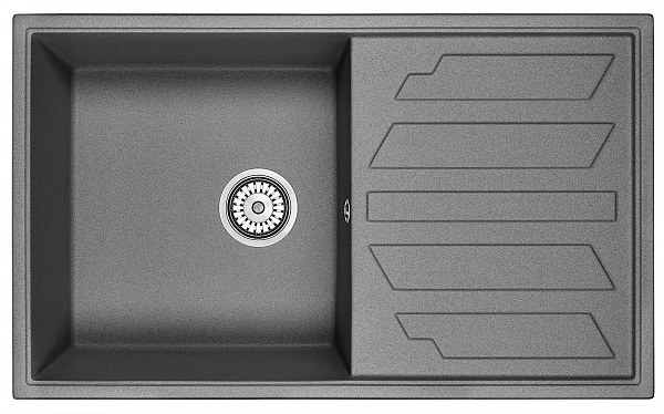 Мойка кухонная Granula прямоугольная кварц 8601, ГРАФИТ