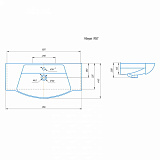 Мебельная раковина Монро 95