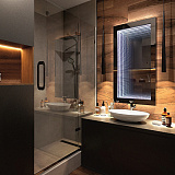 Зеркало AZARIO Галактика 690х920 с LED-подсветкой и выключателем - датчик на движение (ФР-00001419)