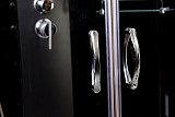 Душ.каб. NG-6508-14P (900х900х2150) высокий поддон(40см) стекло ТОНИРОВАННОЕ алюм черный 4 места