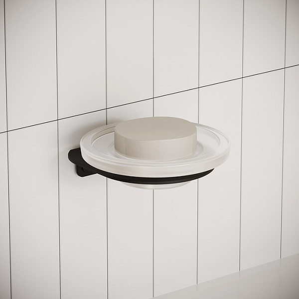 Мыльница, нержавеющая сталь,NOА, черный матовый, IDDIS,NOABLG0i42