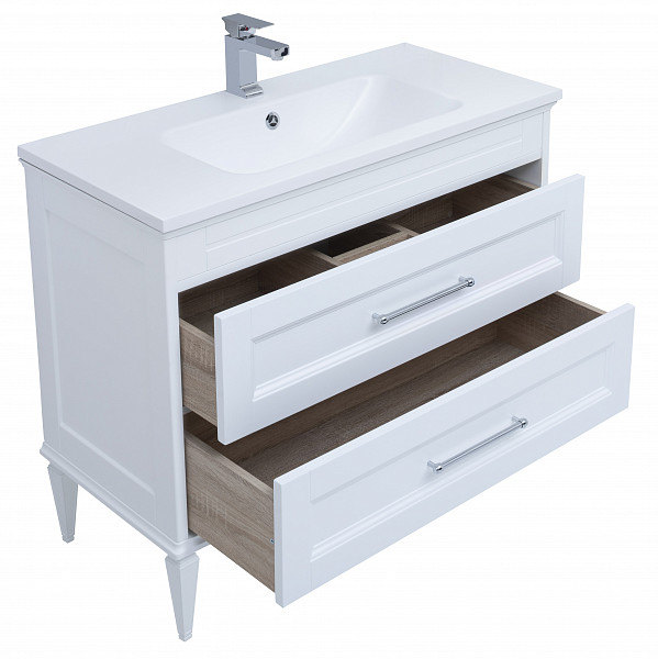 Мебель для ванной Aquanet Бостон М 100 белый (лит. мрамор) 00258284