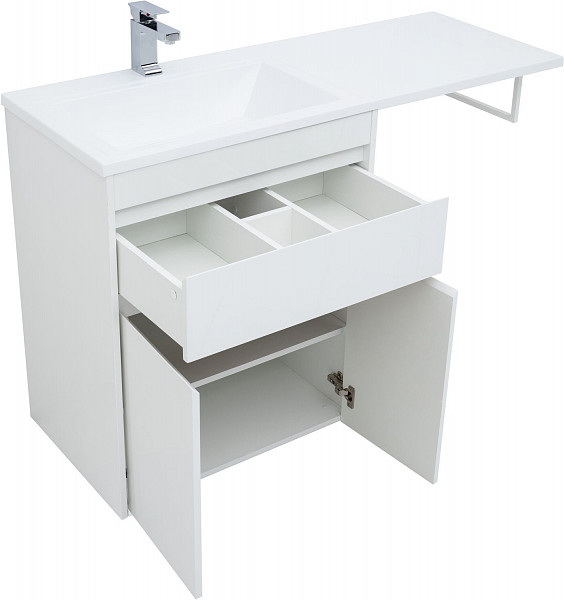 Тумба под раковину Aquanet Токио 68 белый (напольная, 1 ящик, 2 дверцы) 00237746