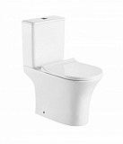 Унитаз напольный Azario FRETTA ROUND 650х340х790 безободковый с бачком и сиденьем микролифт (AZ-7121)