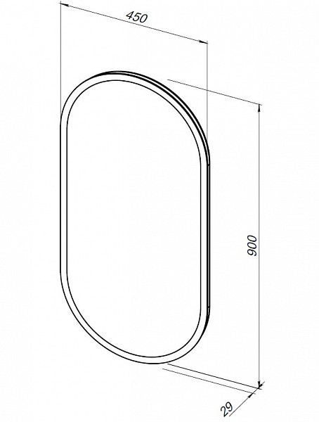 Зеркало Aquanet Монте 45 белый матовый 00288969