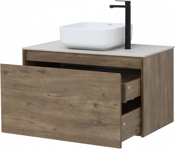 Тумба под раковину Aquanet Nova Lite 90 дуб рустикальный (1 ящик) 00249517