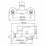 Смеситель для ванны с коротким изливом Wasserkraft Vils 5601