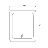 Зеркало с подсветкой, 60 см, Esper, IDDIS, ESP6000i98