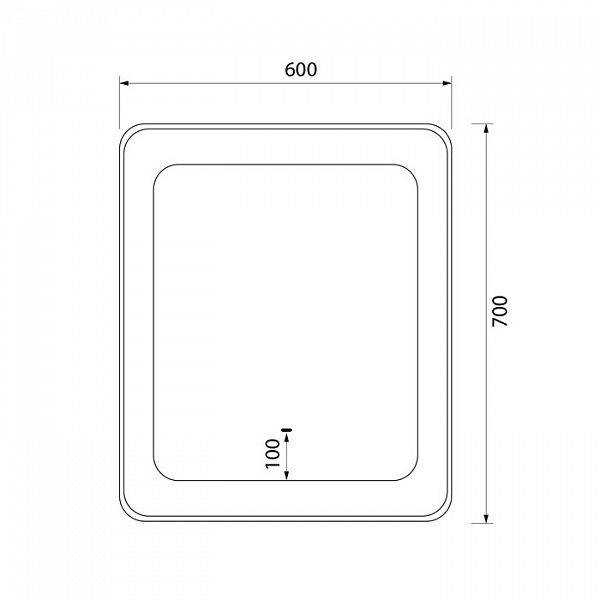 Зеркало с подсветкой, 60 см, Esper, IDDIS, ESP6000i98