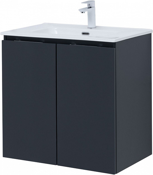 Тумба под раковину Aquanet Алвита New 70 2 дверцы, антрацит 00303904