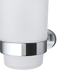A7434300 Sense L, Стеклянный стакан с настенным держателем, хром