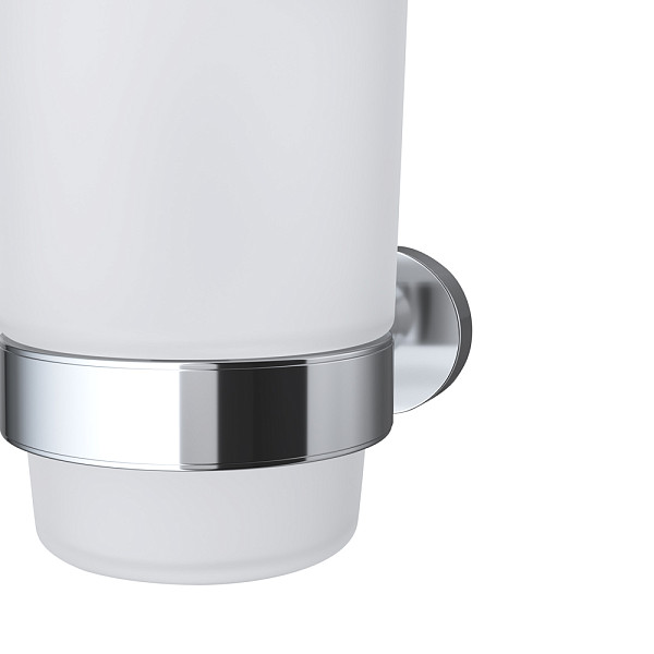 A7434300 Sense L, Стеклянный стакан с настенным держателем, хром